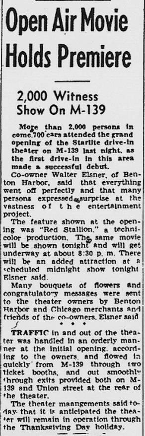 Starlite Drive-In Theatre - Starlite Article 7-17-48